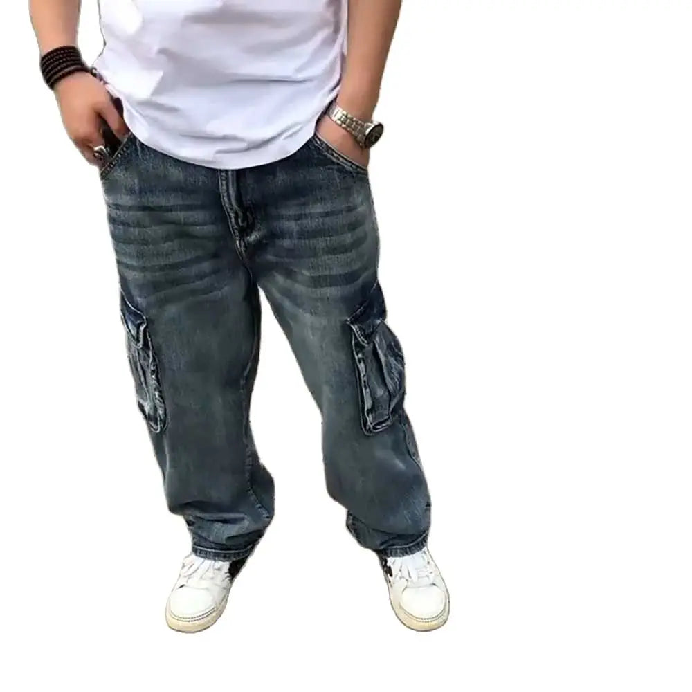 Cargo baggy jeans delavé Homme