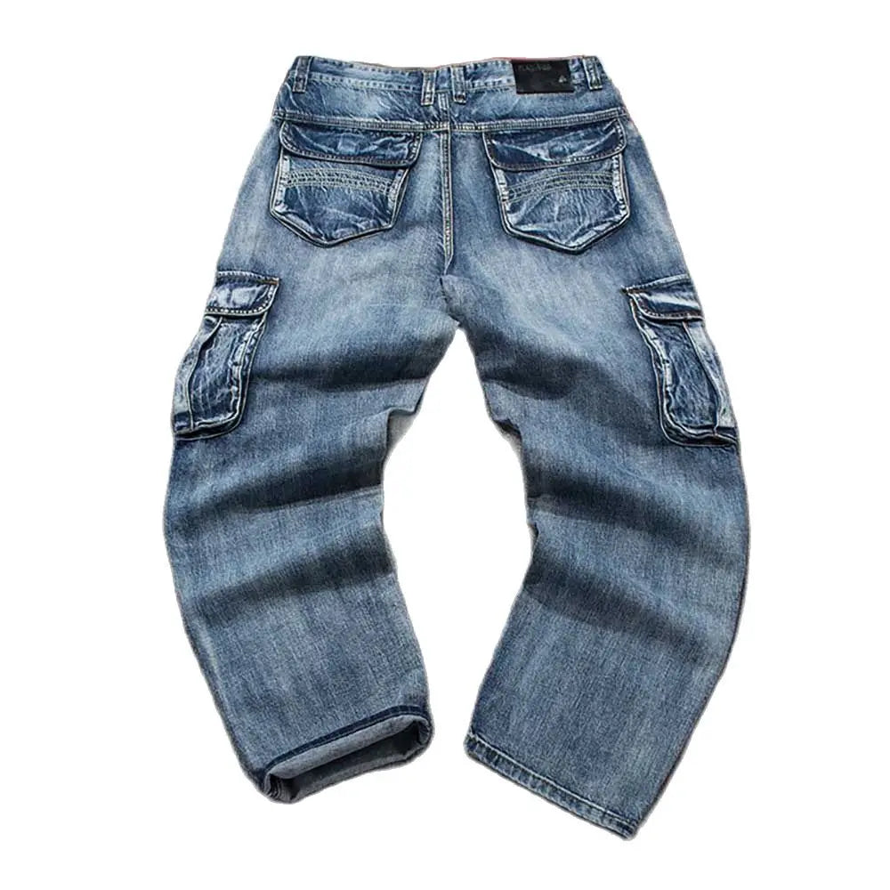 Cargo baggy jeans delavé Homme