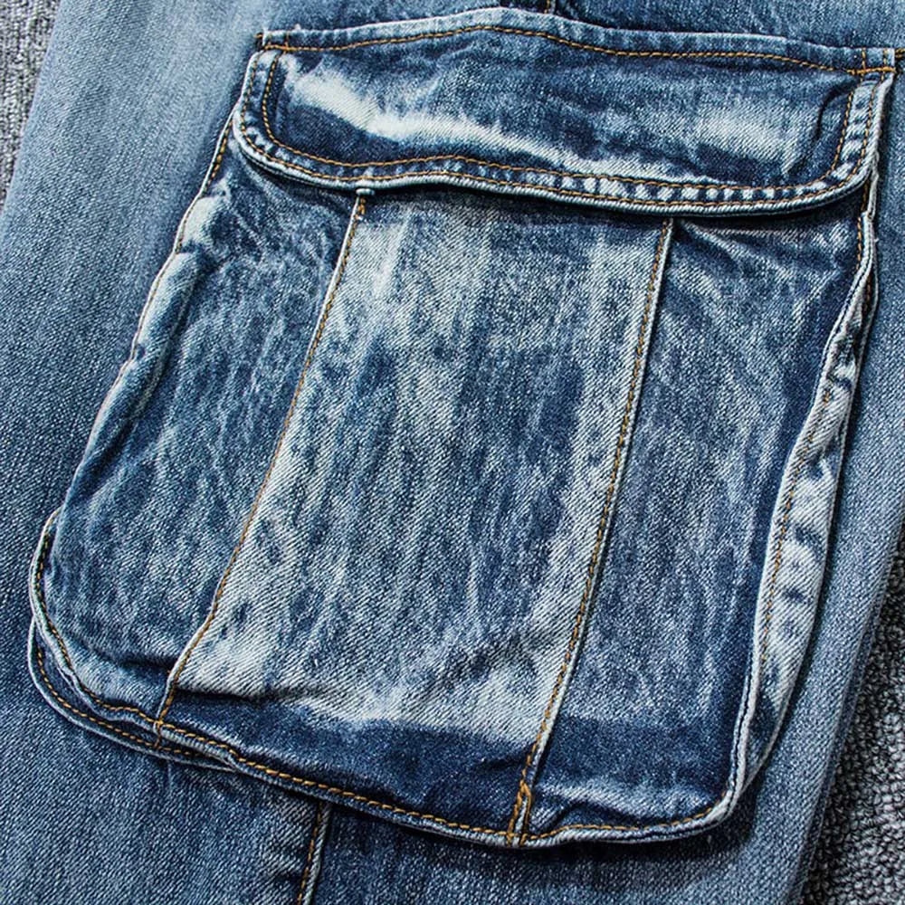 Cargo baggy jeans delavé Homme