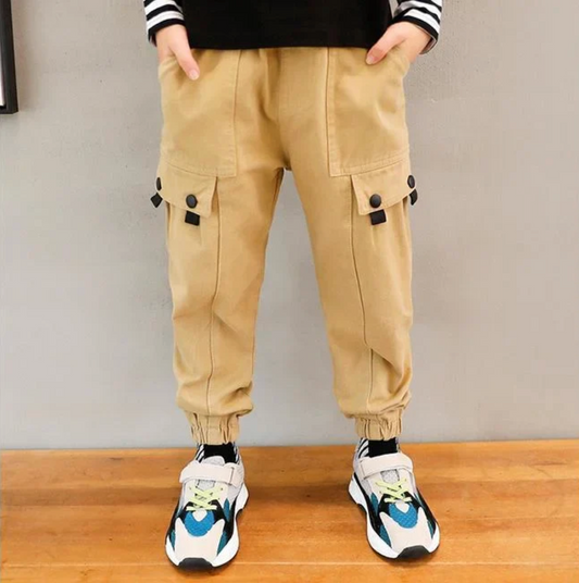 Pantalon Cargo Enfant Simple Beige