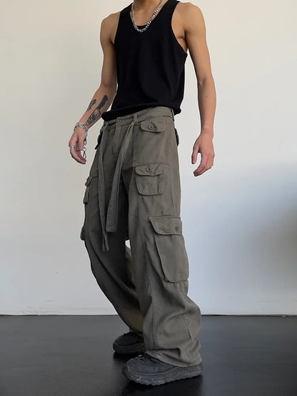 Pantalon Cargo Baggy Multi poches Homme