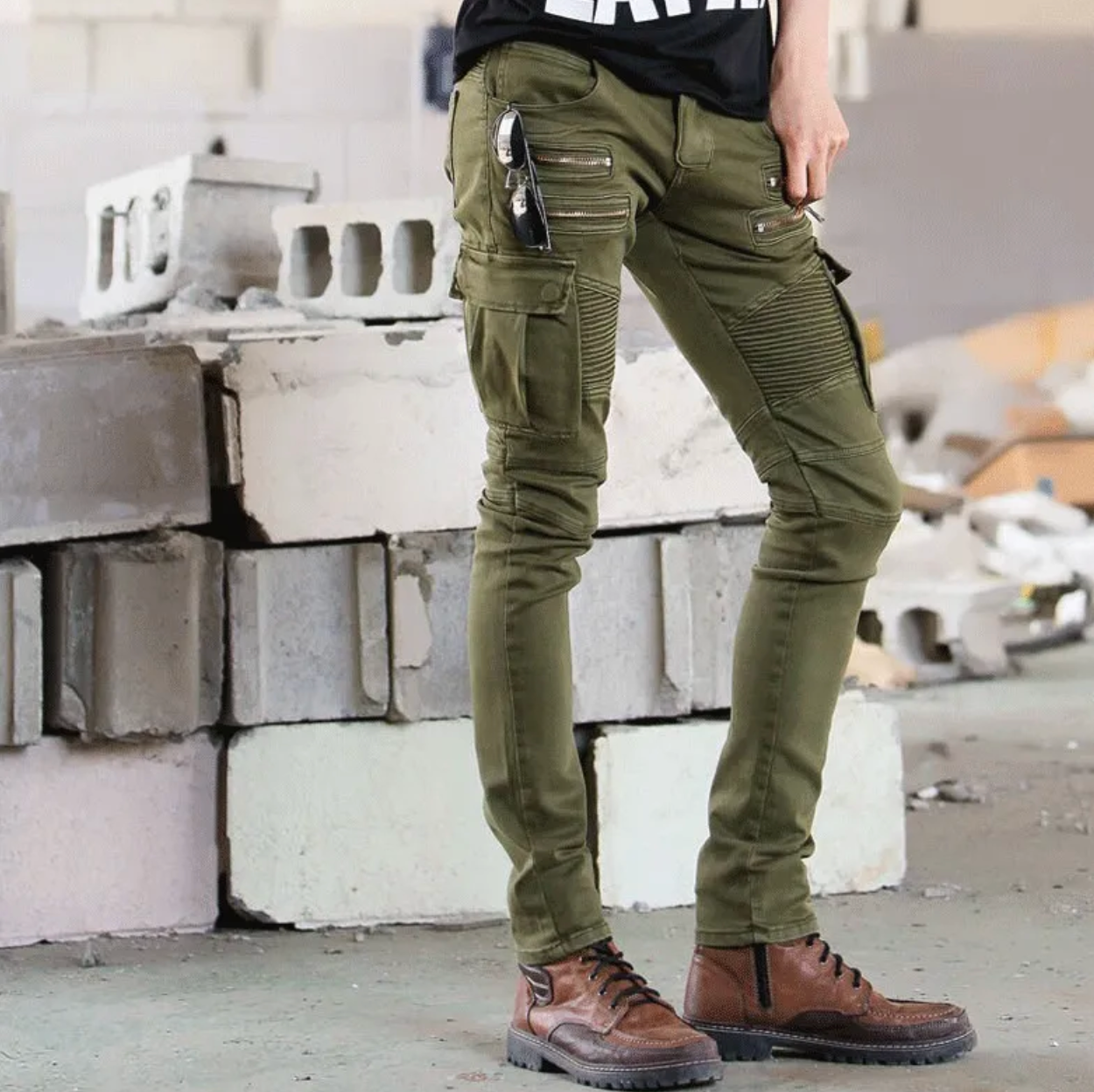 Pantalon Cargo Skinny Homme