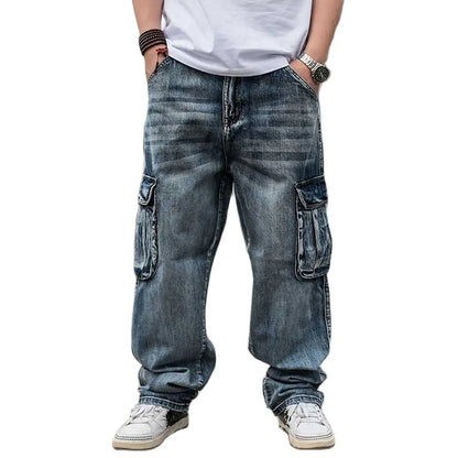 Jean Cargo baggy delavé Homme