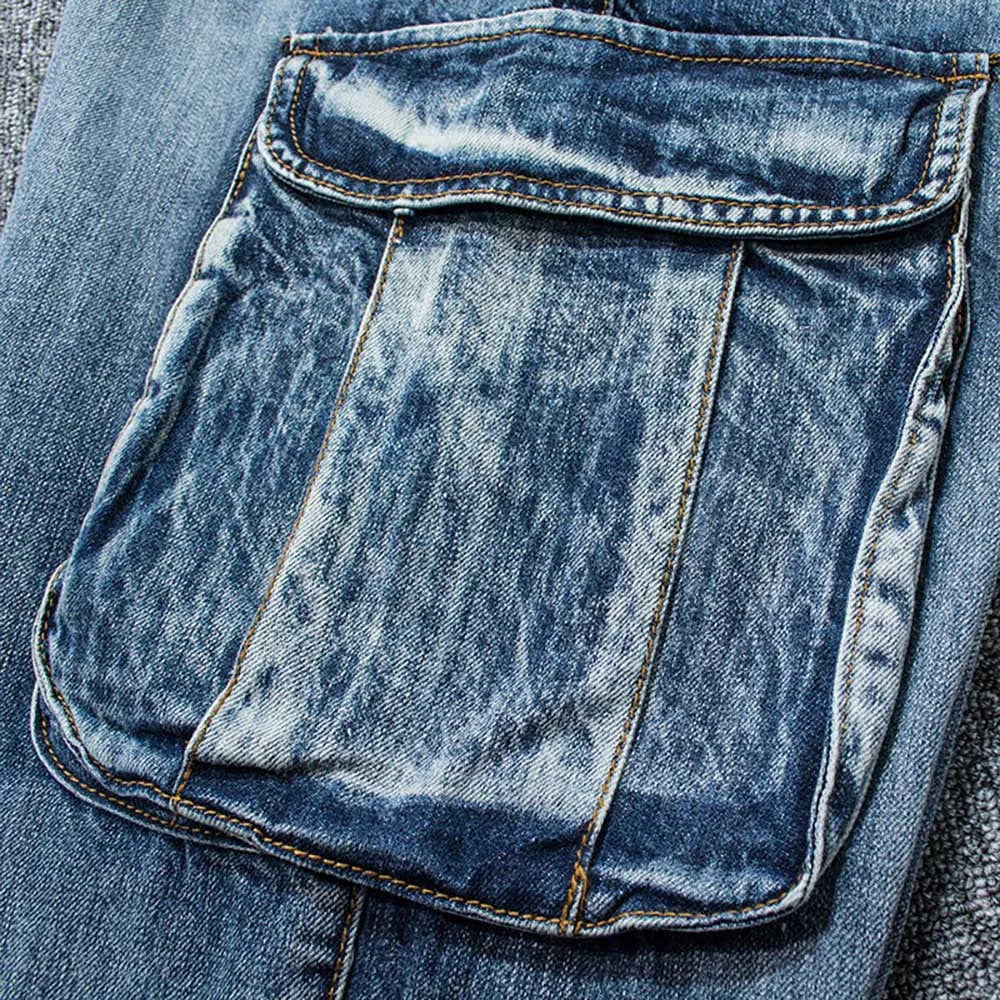 Jean Cargo baggy delavé Homme