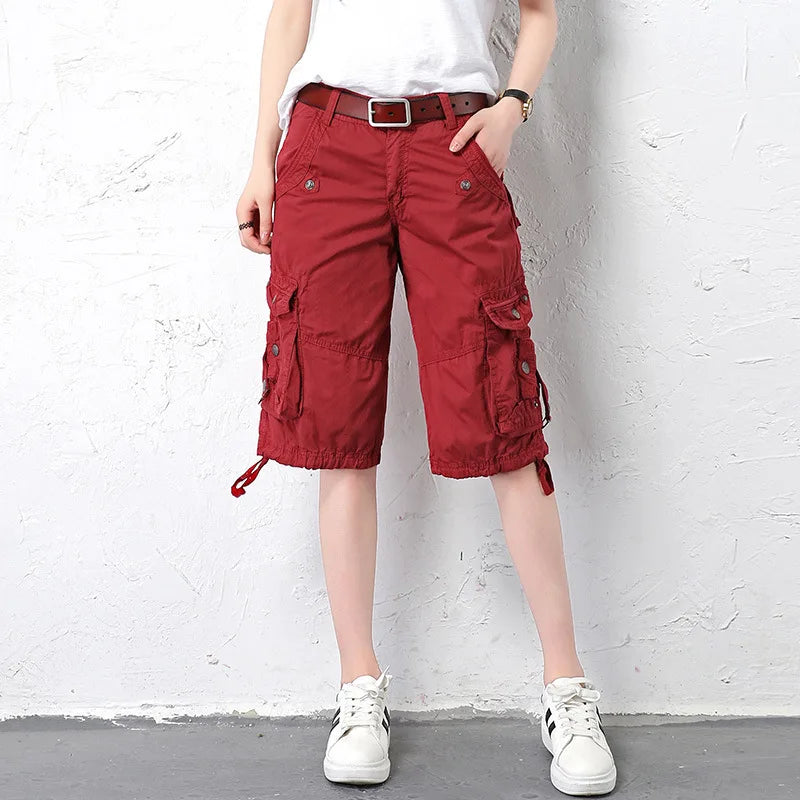 Short Large Rouge Femme