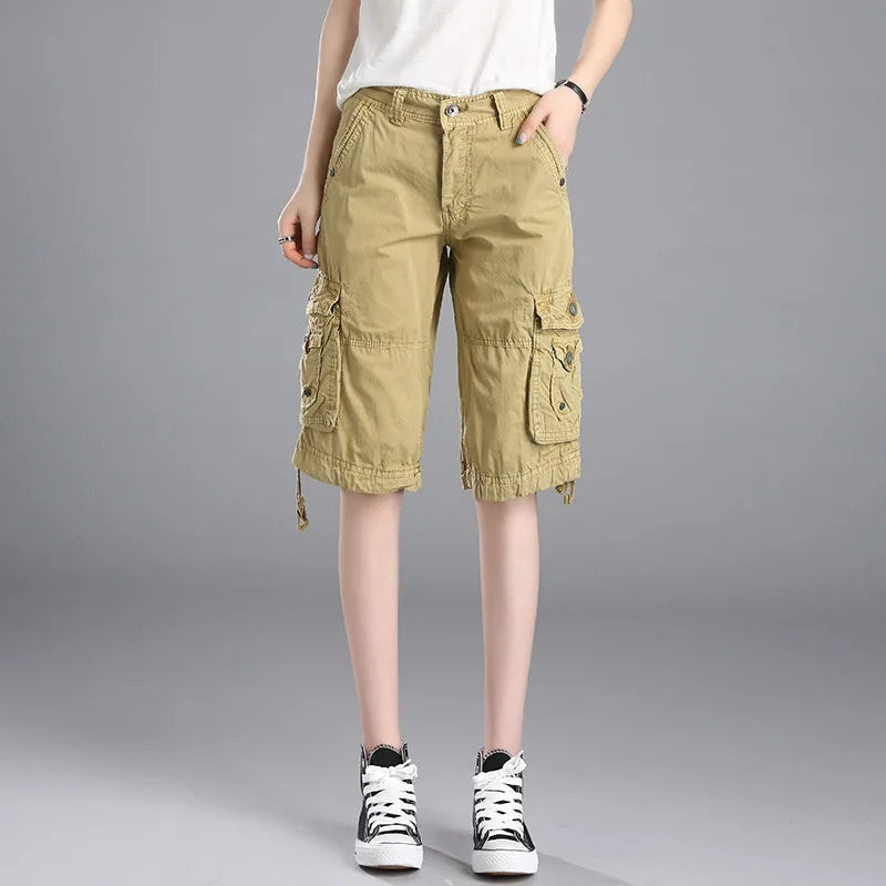 Short Large jaune Femme