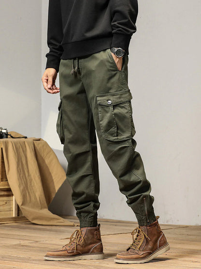 Pantalon Cargo Coupe droite Vert Homme