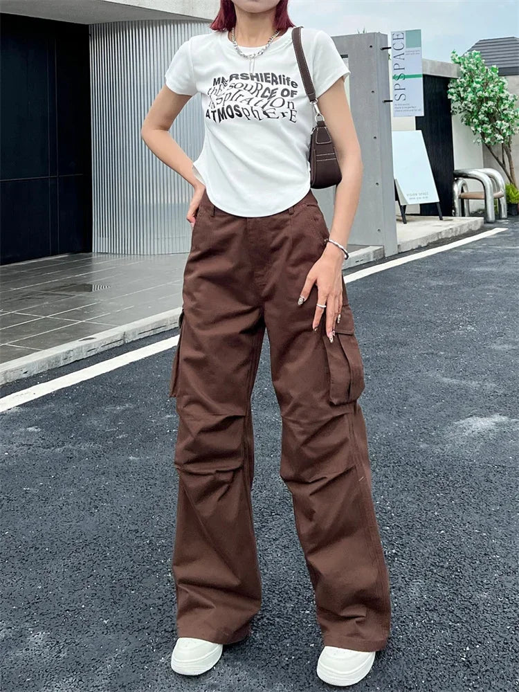 Pantalon Cargo Korean Femme