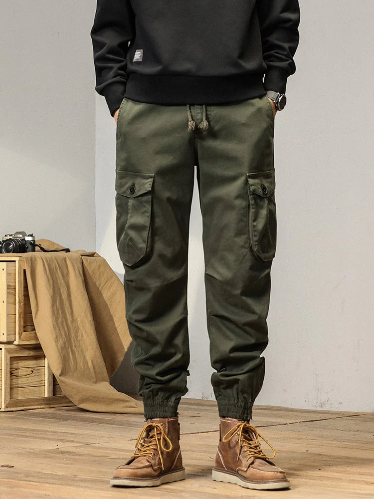 Pantalon Cargo Coupe droite Vert Homme