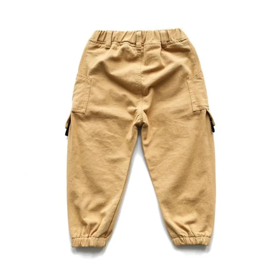 Pantalon Cargo  Enfant Simple Beige